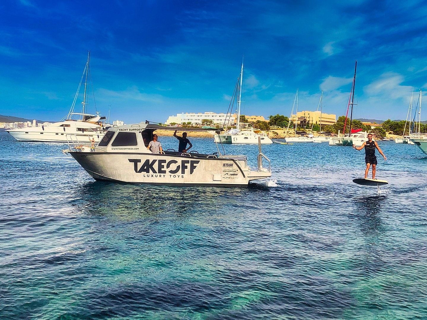 Takeoff Ibiza Water Toy Boat Tour